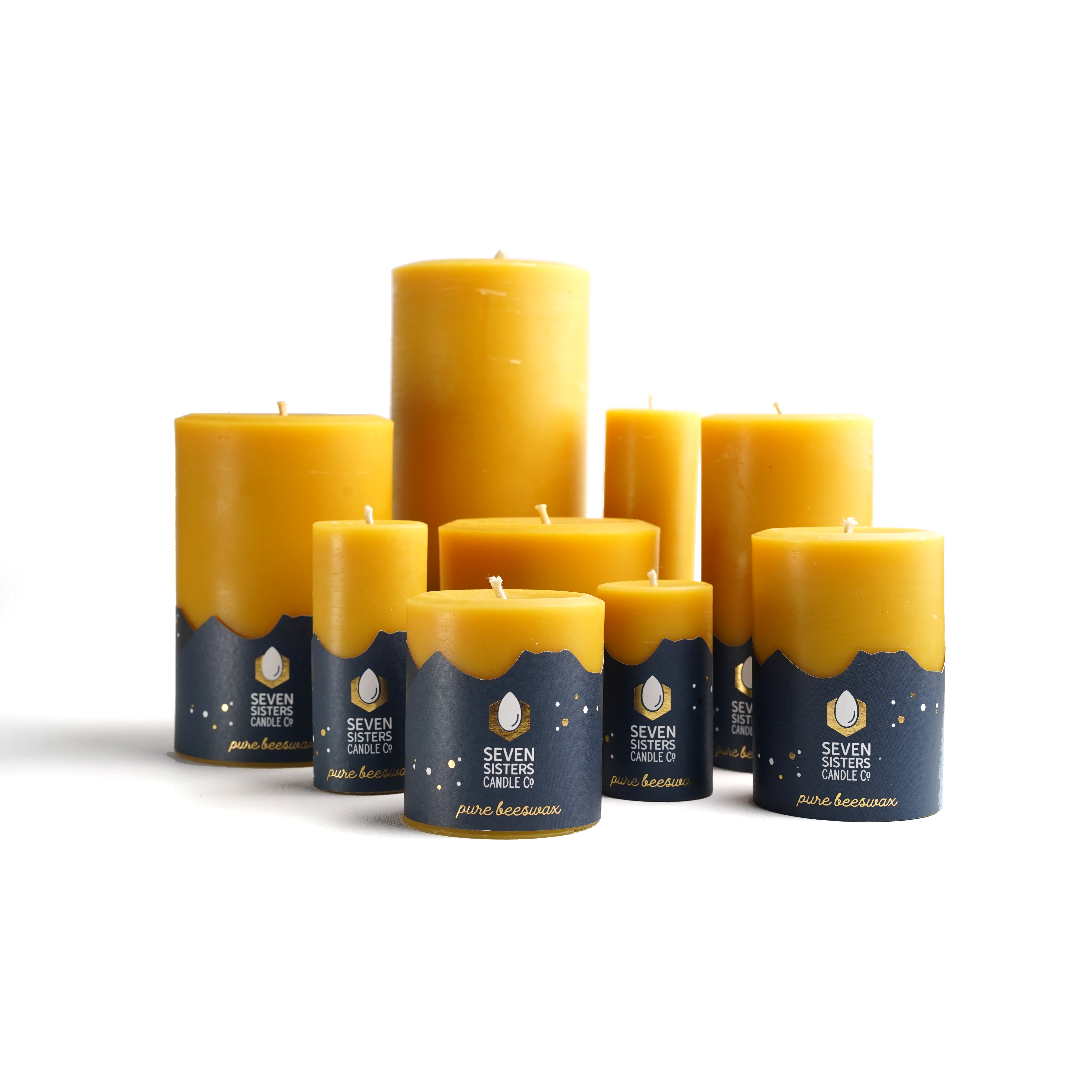 Pure Beeswax Pillar Candles