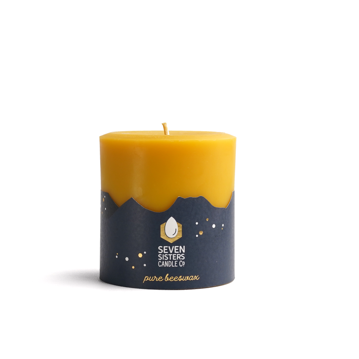 10cm Pure Beeswax Pillar Candle