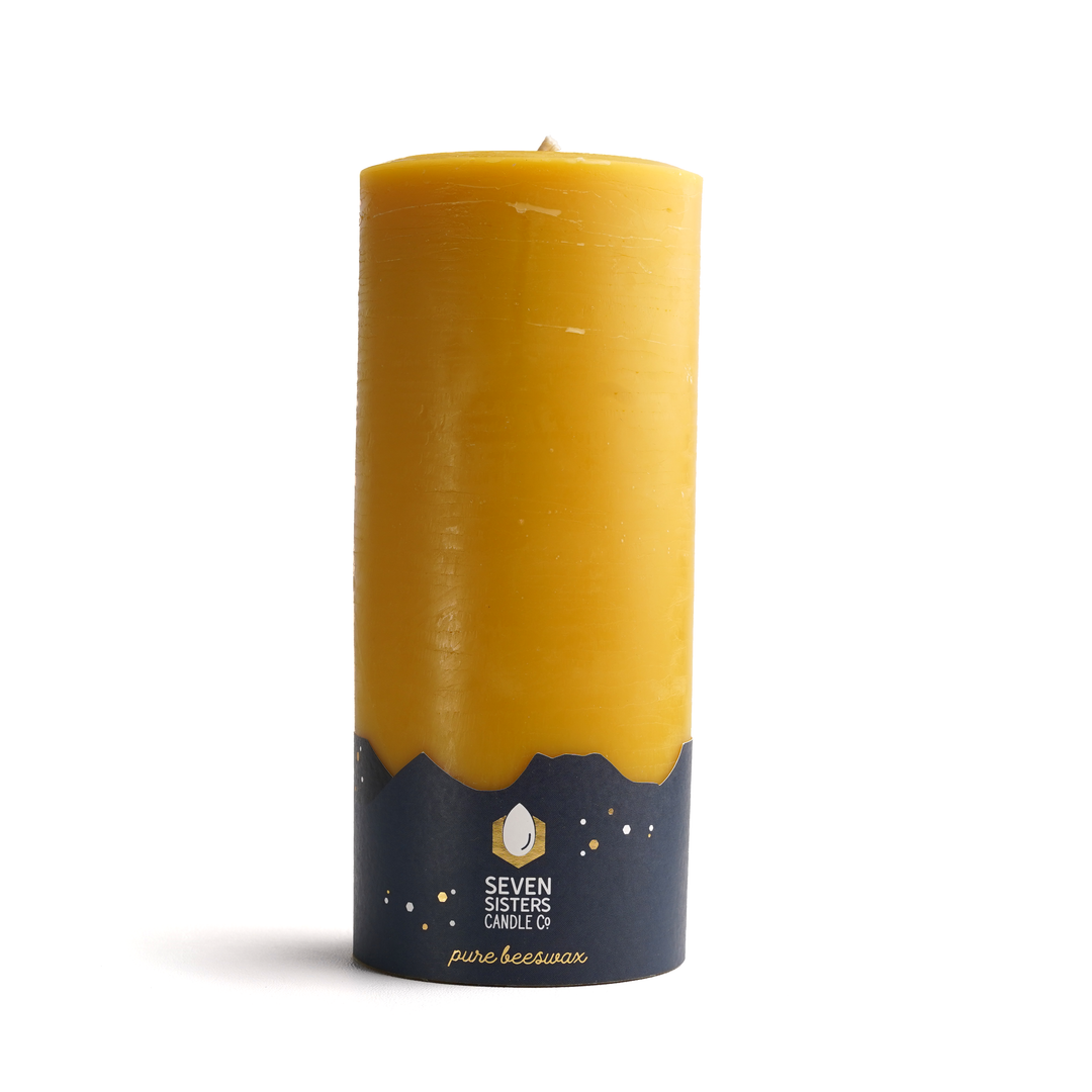 10cm Pure Beeswax Pillar Candle