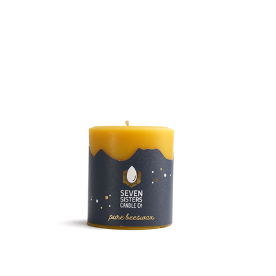 Pure Beeswax Pillar Candle - 7.5cm Diameter