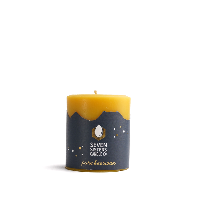7.5cm Pure Beeswax Pillar Candle