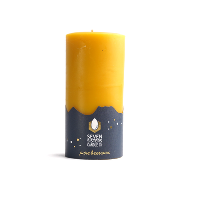 Pure Beeswax Pillar Candle - 7.5cm Diameter
