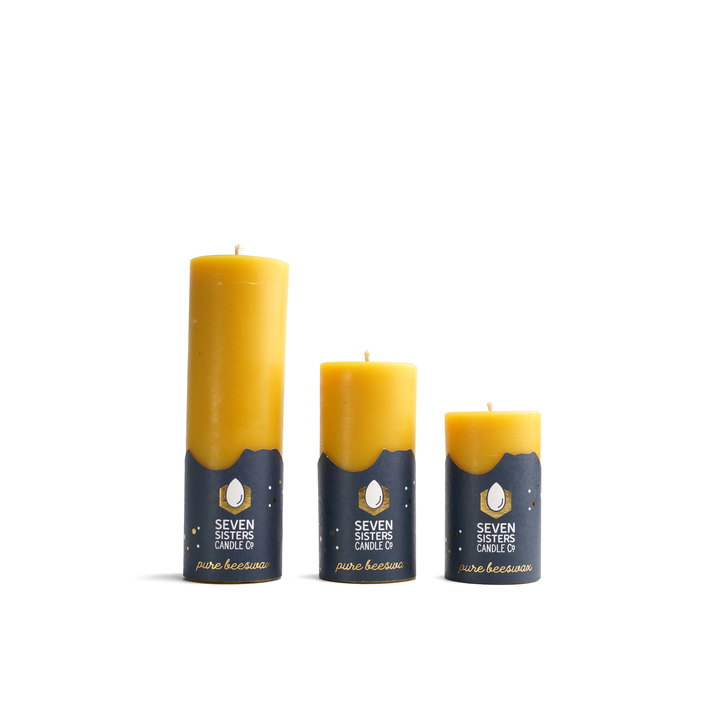 5cm Pure Beeswax Candle Trio - The Guiding Lights