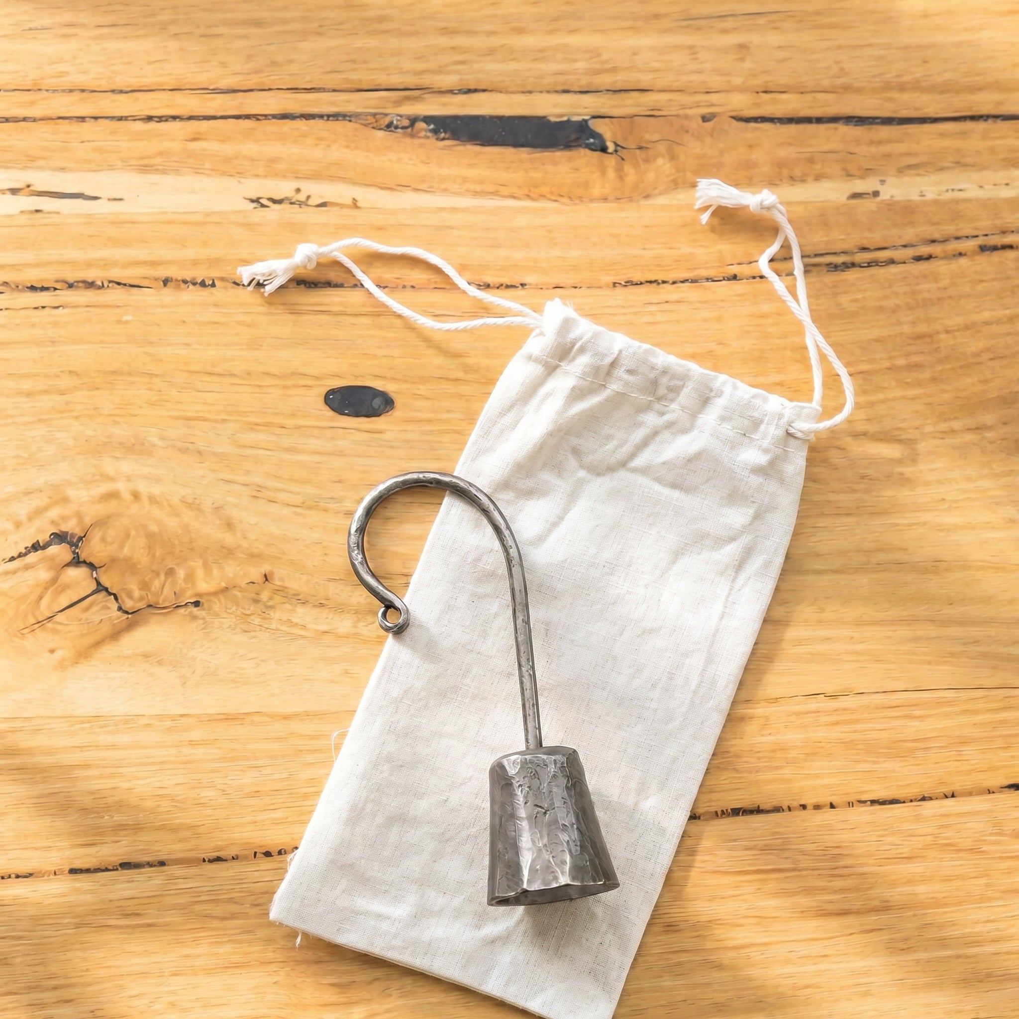 Curved Pewter Candle Snuffer