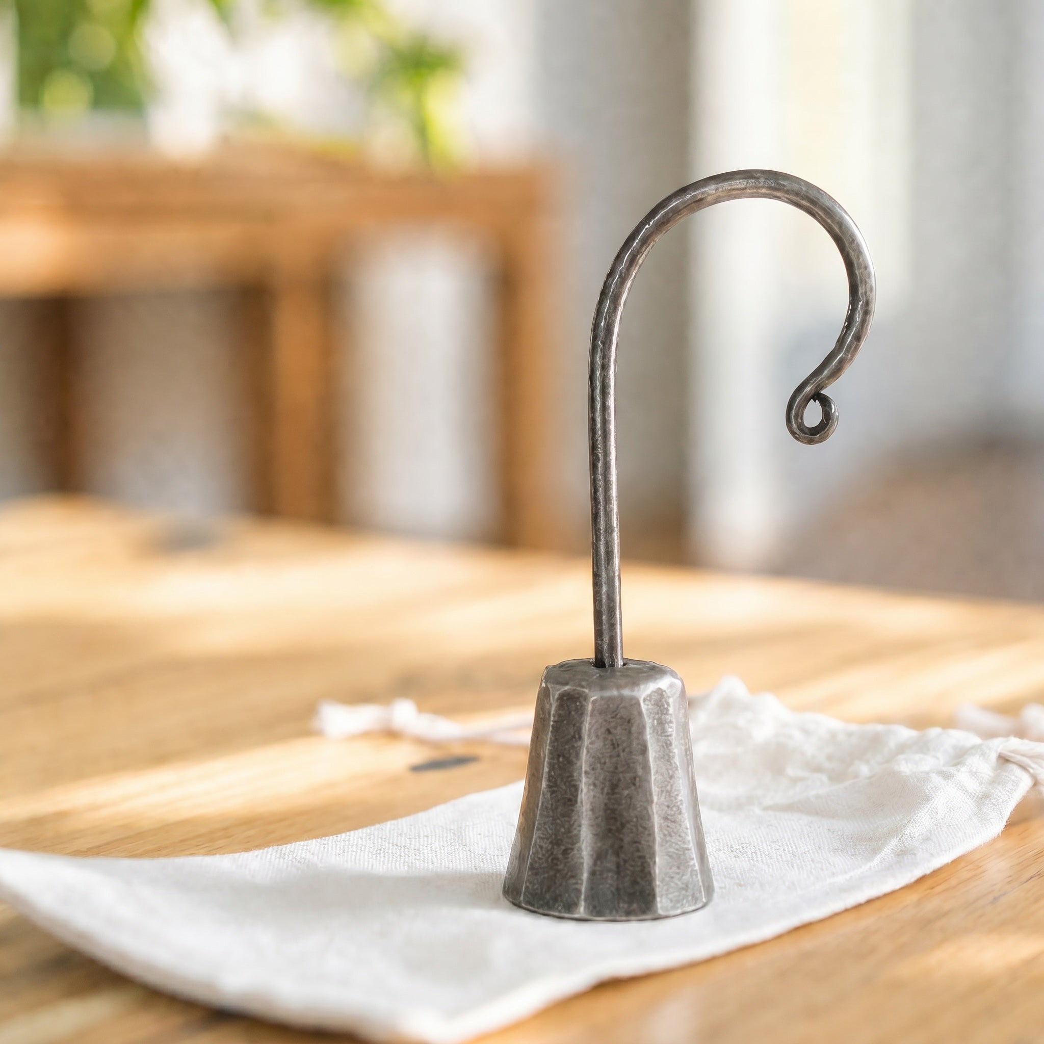 Curved Pewter Candle Snuffer