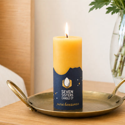 Pure Beeswax Pillar Candle - 5cm Diameter