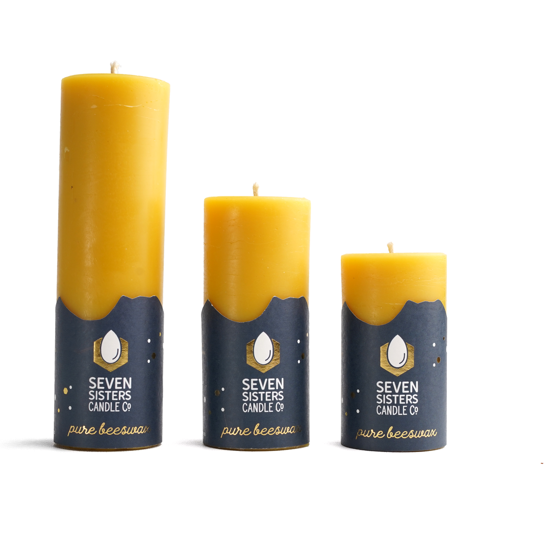5cm Pure Beeswax Candle Trio - The Guiding Lights